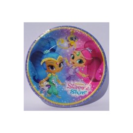 Plato pastelero Shimmer & Shine 6 pz