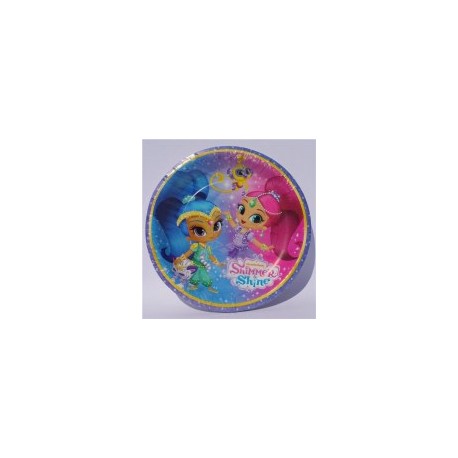 Plato pastelero Shimmer & Shine 6 pz