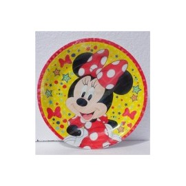 Plato pastelero Minnie Mouse  6 pz