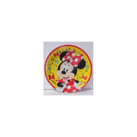 Plato pastelero Minnie Mouse  6 pz