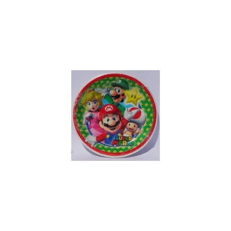 Plato pastelero Super Mario 6 pz