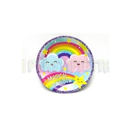 Plato pastelero Magical rainbow 8 pz