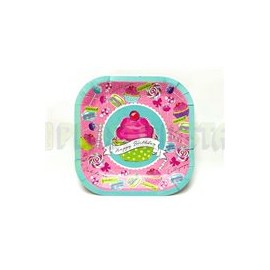 Plato fiesta Happy birthday Muffin 8 pz