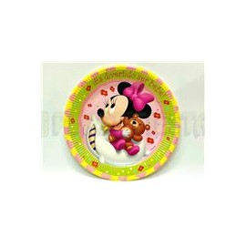 Plato fiesta Minnie baby redondo 8 pz