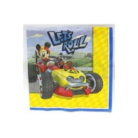 Servilleta cóctel Mickey aventuras sobre ruedas mod.728 (carro) 16 pz