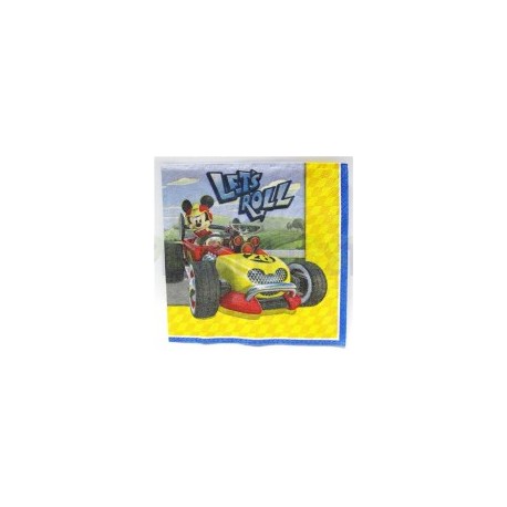 Servilleta cóctel Mickey aventuras sobre ruedas mod.728 (carro) 16 pz