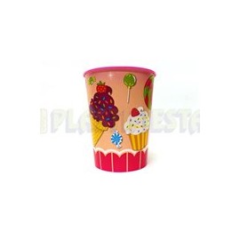 Vaso plástico 16 oz Happy birthday Muffin 1 pz