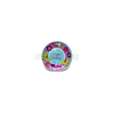 Plato fiesta Mariposas brillantes 8 pz