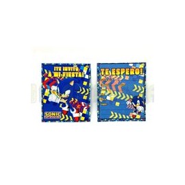 Invitación Sonic 6 pz