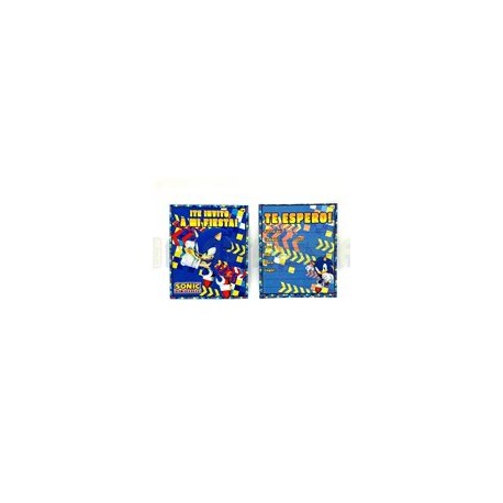 Invitación Sonic 6 pz