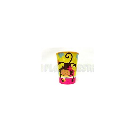 Vaso plastico 16 oz monkey love 1 pz