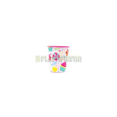 Vaso 12 oz plástico Candy bouquet (Ramo de dulces) 1pz