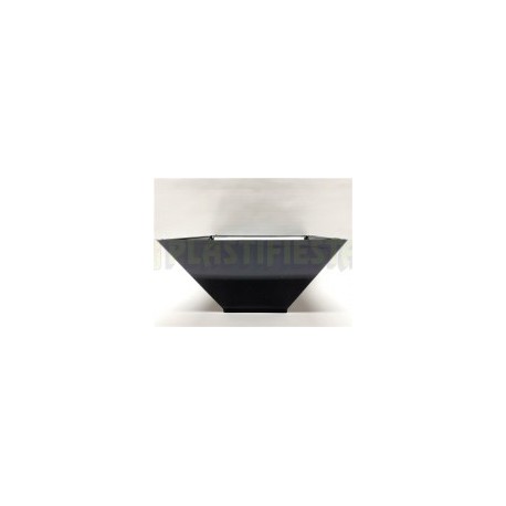 Bowl de acrilico cuadrado Negro 1 pz