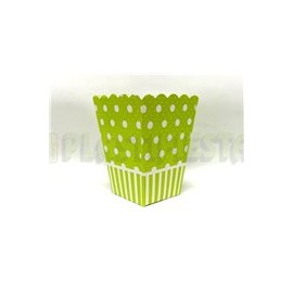 Caja palomera Polka dots Verde kiwi 10 pz
