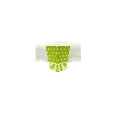Caja palomera Polka dots Verde kiwi 10 pz