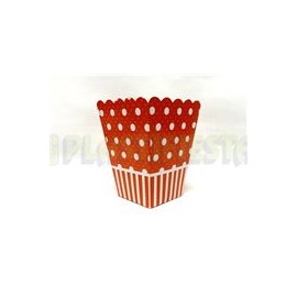 Caja palomera Polka dots Naranja 10 pz