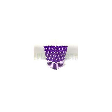 Caja palomera Polka dots Morada 10 pz