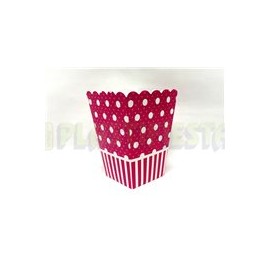 Caja palomera Polka dots Magenta 10 pz