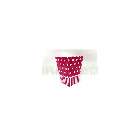 Caja palomera Polka dots Magenta 10 pz
