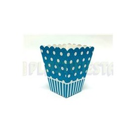 Caja palomera Polka dots Azul turquesa 10 pz