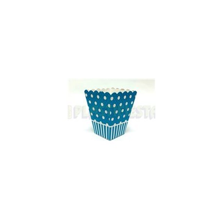 Caja palomera Polka dots Azul turquesa 10 pz