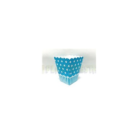 Caja palomera Polka dots Azul bebé 10 pz
