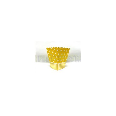 Caja palomera Polka dots Amarilla 10 pz