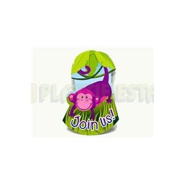 Invitación Animales de la jungla 8 pz