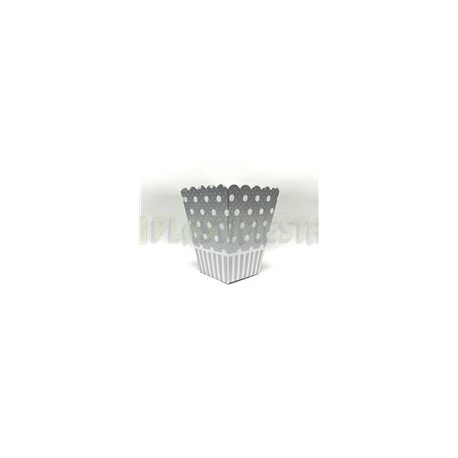 Caja palomera Polka dots Plata 10 pz