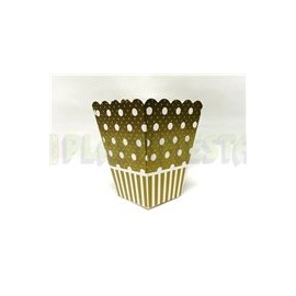 Caja palomera Polka dots Dorada 10 pz