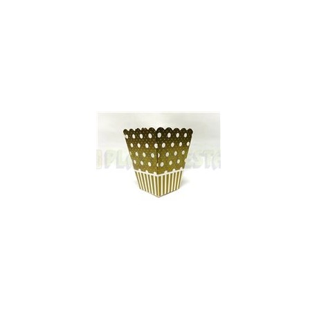 Caja palomera Polka dots Dorada 10 pz