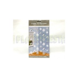Decoración cortina Copos de nieve 6 pz