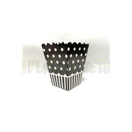 Caja palomera Polka dots Negra 10 pz