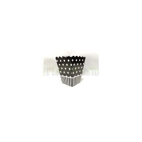 Caja palomera Polka dots Negra 10 pz