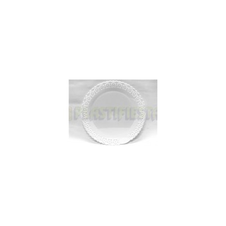 Charola de acrílico blanca tipo blonda mediana 1 pz