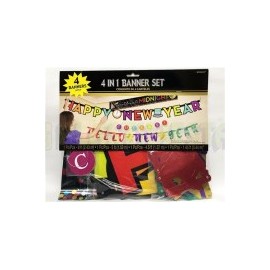 Banners New year jewel tone 4 pz