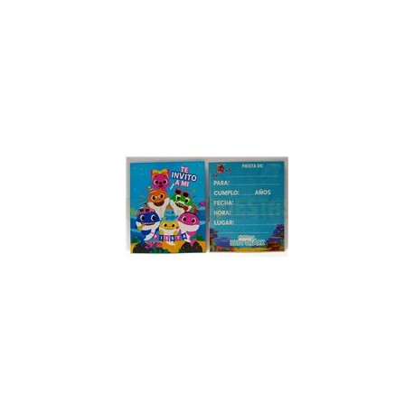 Invitación Baby Shark 6 pz