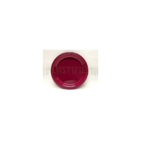 Plato de plástico redondo 7" Vino 20 pz