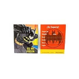 Invitación Batman 6 pz