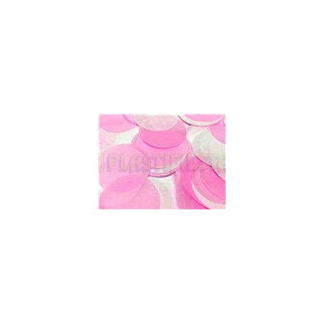 Confeti papel circulo Rosa con blanco 10 g
