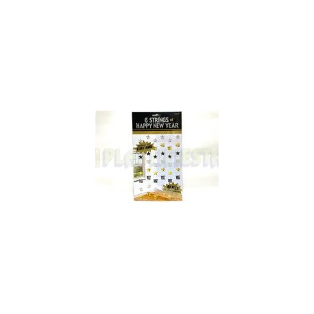 Decoración cortina HNY 6 pz