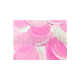 Confeti papel circulo Rosa con blanco 10 g