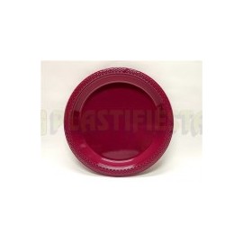 Plato de plástico redondo 9" Vino 20 pz
