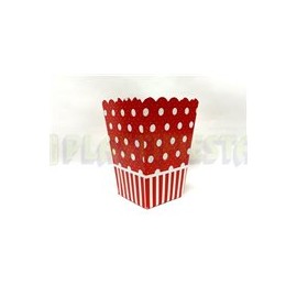 Caja palomera Polka dots Roja 10 pz