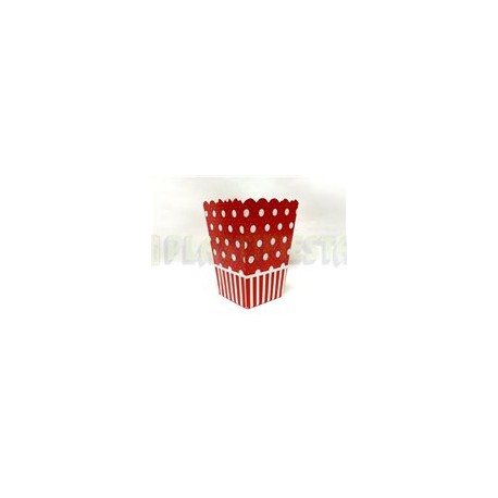 Caja palomera Polka dots Roja 10 pz