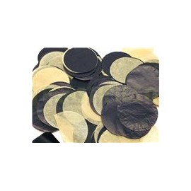 Confeti papel circulo Dorado con negro 10 g