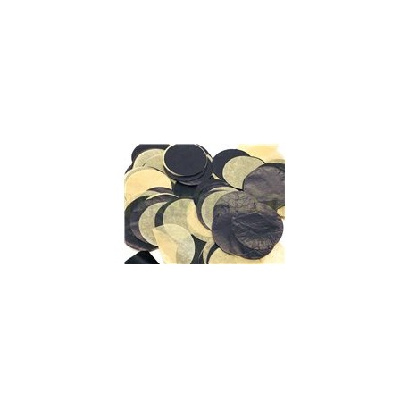 Confeti papel circulo Dorado con negro 10 g