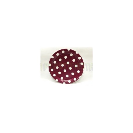 Plato fiesta Polka dots Vino 8 pz