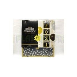 Decoración colgante 2021 glitter jumbo 1 pz