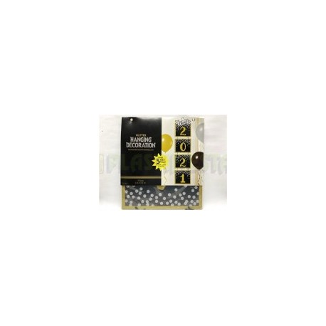 Decoración colgante 2021 glitter jumbo 1 pz